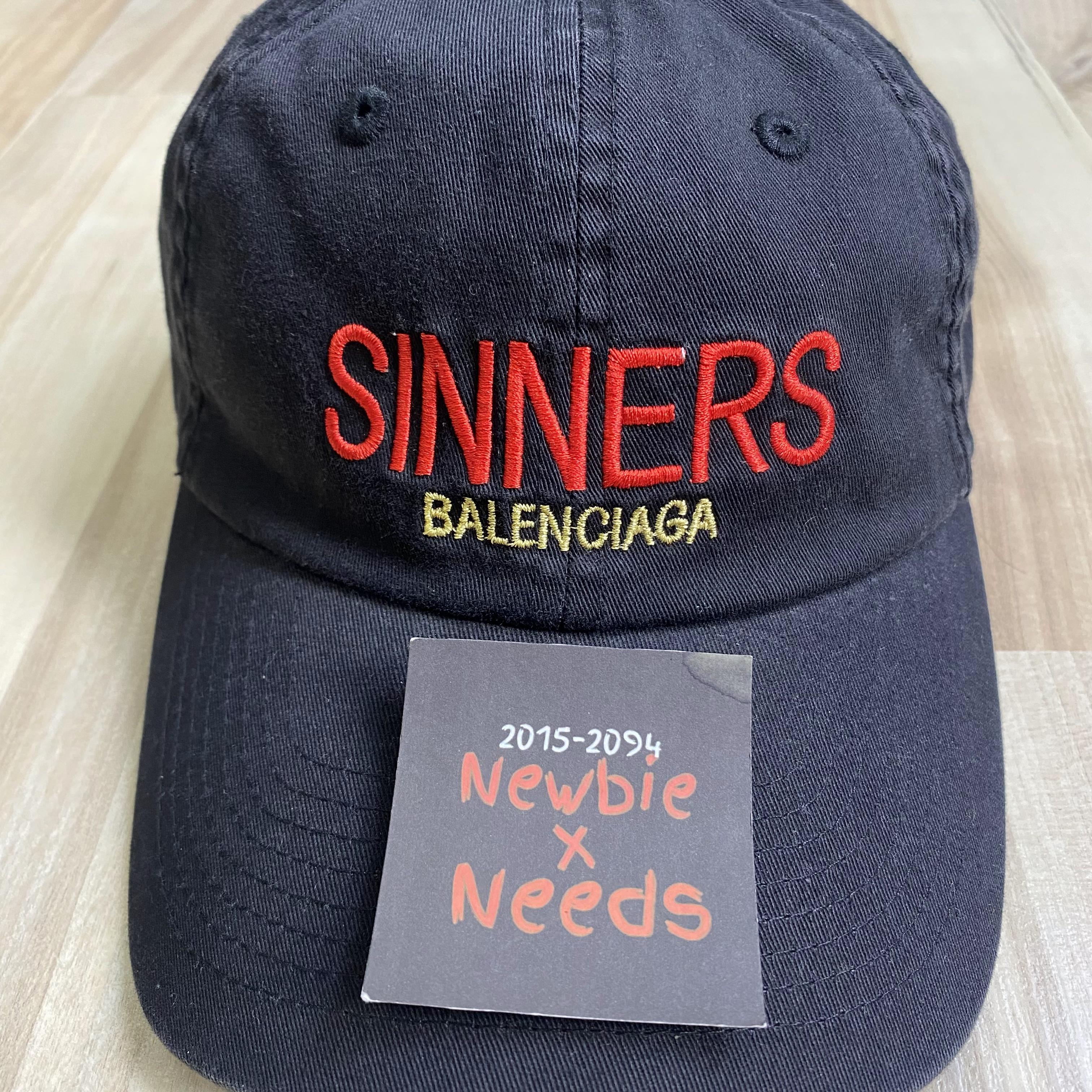 Balenciaga Sinners Cap Black/Topi Pria Sinners– newbie-x-needs