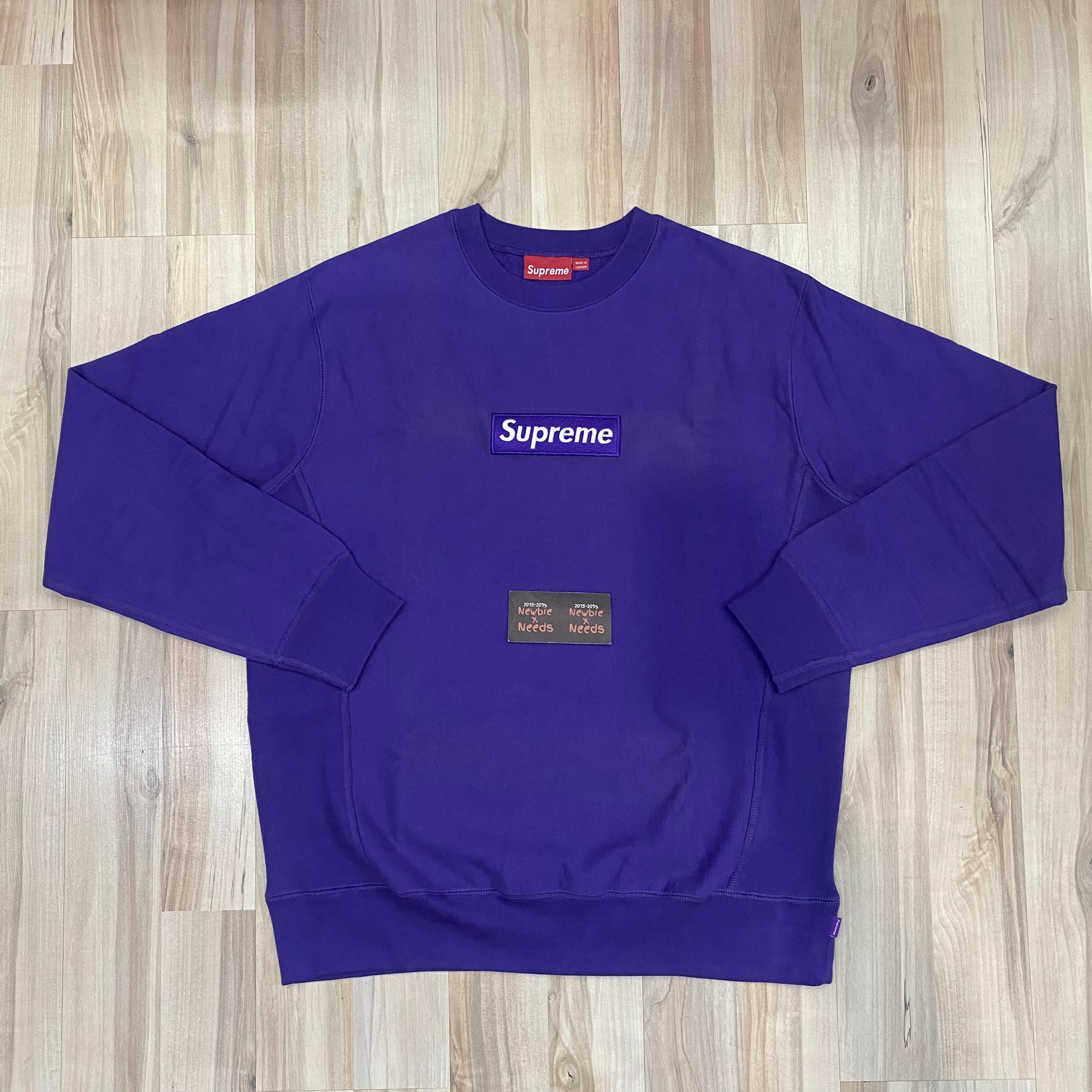 Supreme Purple Box Logo Crewneck / Jaket Crewneck Supreme